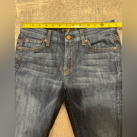 7 For All Mankind Kimmie Bootcut Denim Jeans Darker Wash Size 26 $198 - Picture 4 of 11